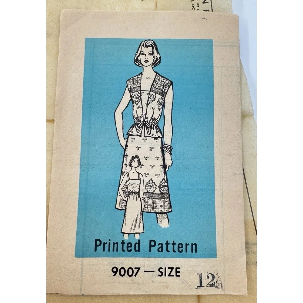 VTG Marian Martin 9007 Sundress & Jacket Sewing Pattern SZ 12 Mail Order 60s HTF